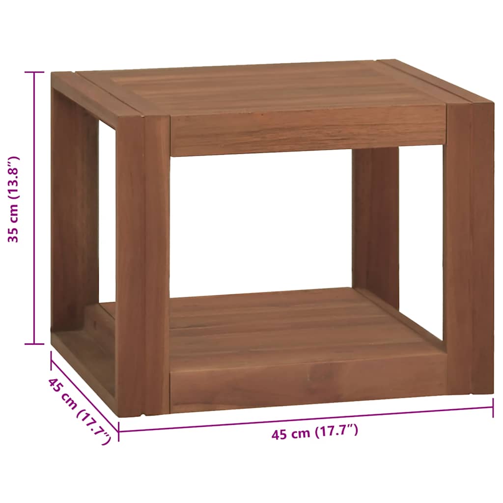 vidaXL Dulap de baie suspendat, 45x45x30 cm, lemn masiv de tec