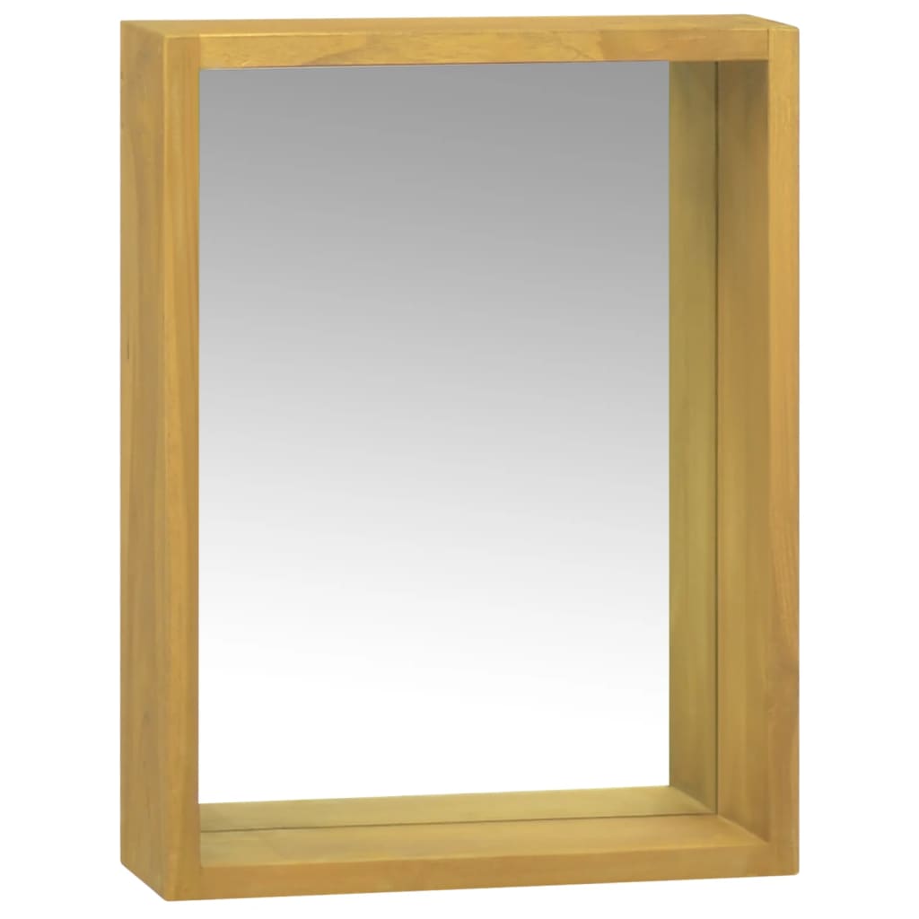 vidaXL Dulap cu oglindă, 30x10x40 cm, lemn masiv de tec vidaXL Dulap cu oglindă, 30x10x40 cm, lemn masiv de tec