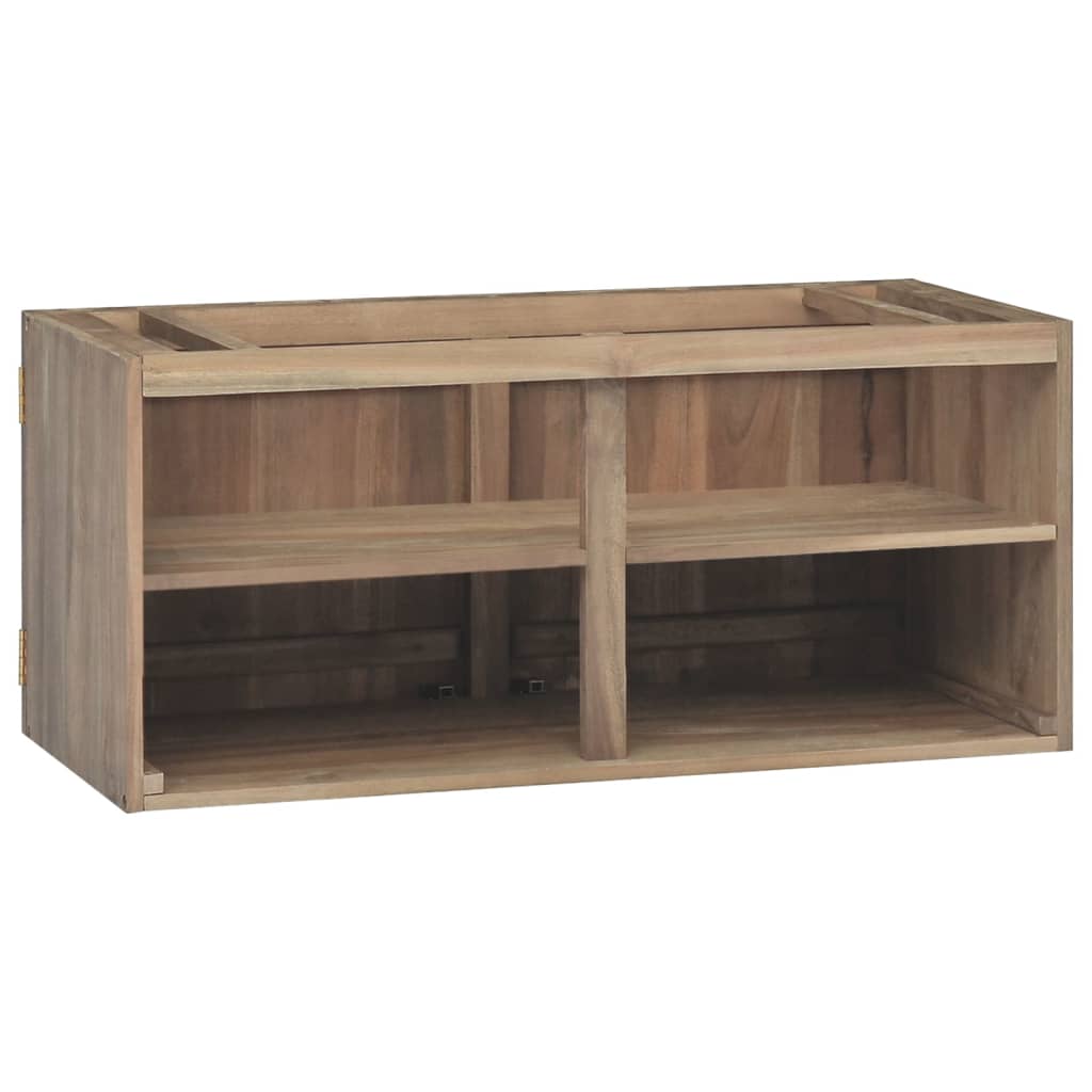 vidaXL Dulap pentru baie de perete, 90x39x40 cm, lemn masiv de tec