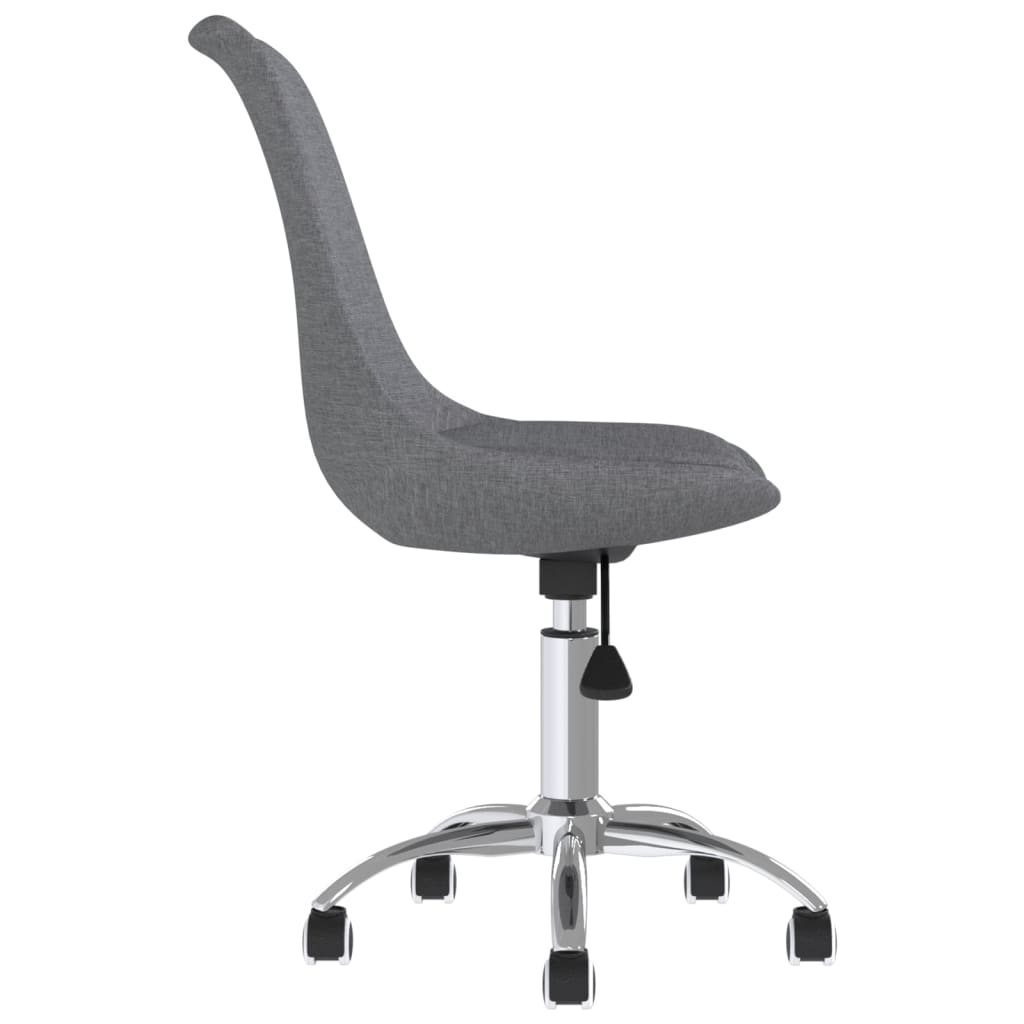 vidaXL Scaune de bucătărie pivotante, 2 buc., gri deschis, textil