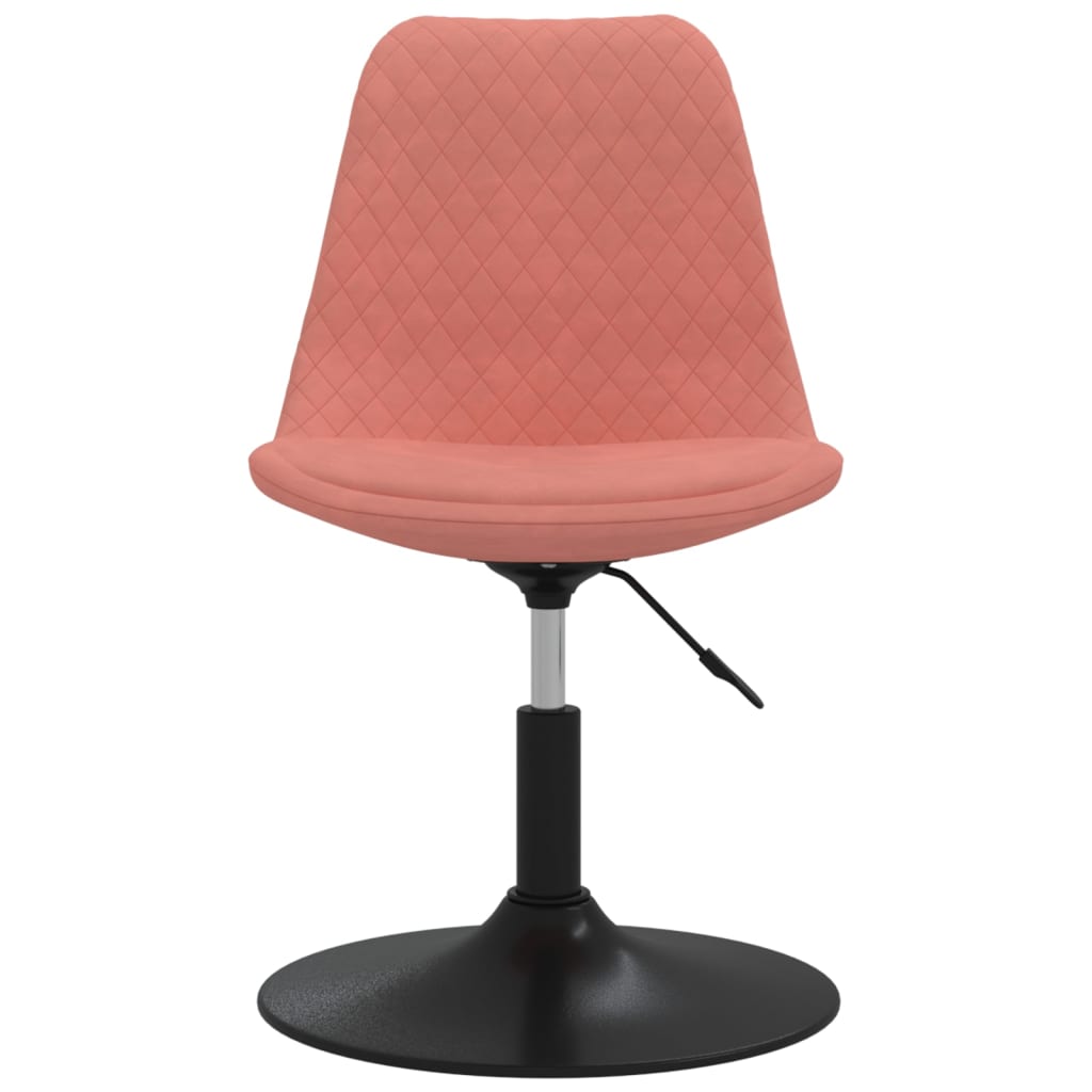 vidaXL Scaune de masă pivotante, 4 buc, roz, catifea