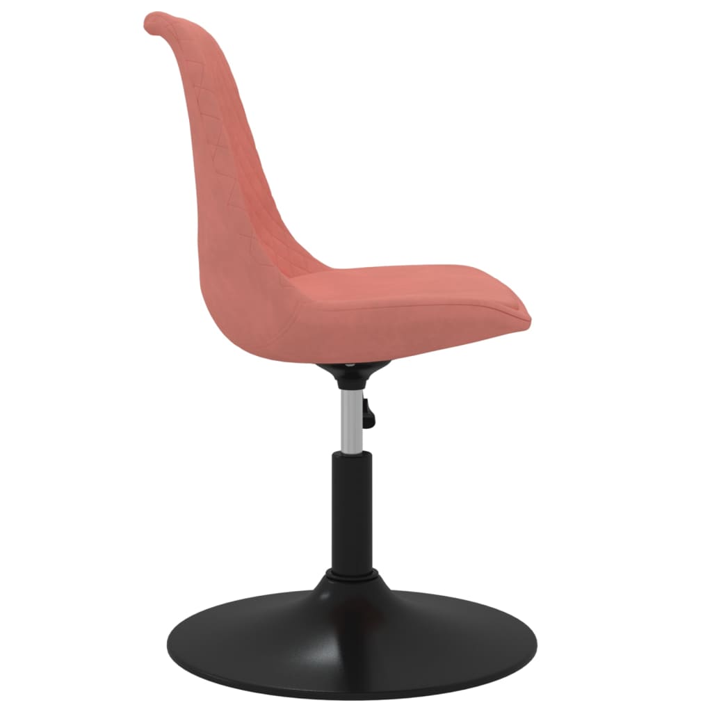 vidaXL Scaune de masă pivotante, 4 buc, roz, catifea