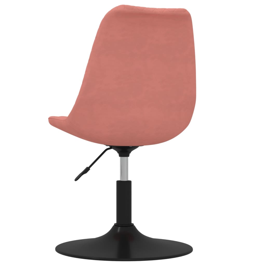 vidaXL Scaune de masă pivotante, 4 buc, roz, catifea