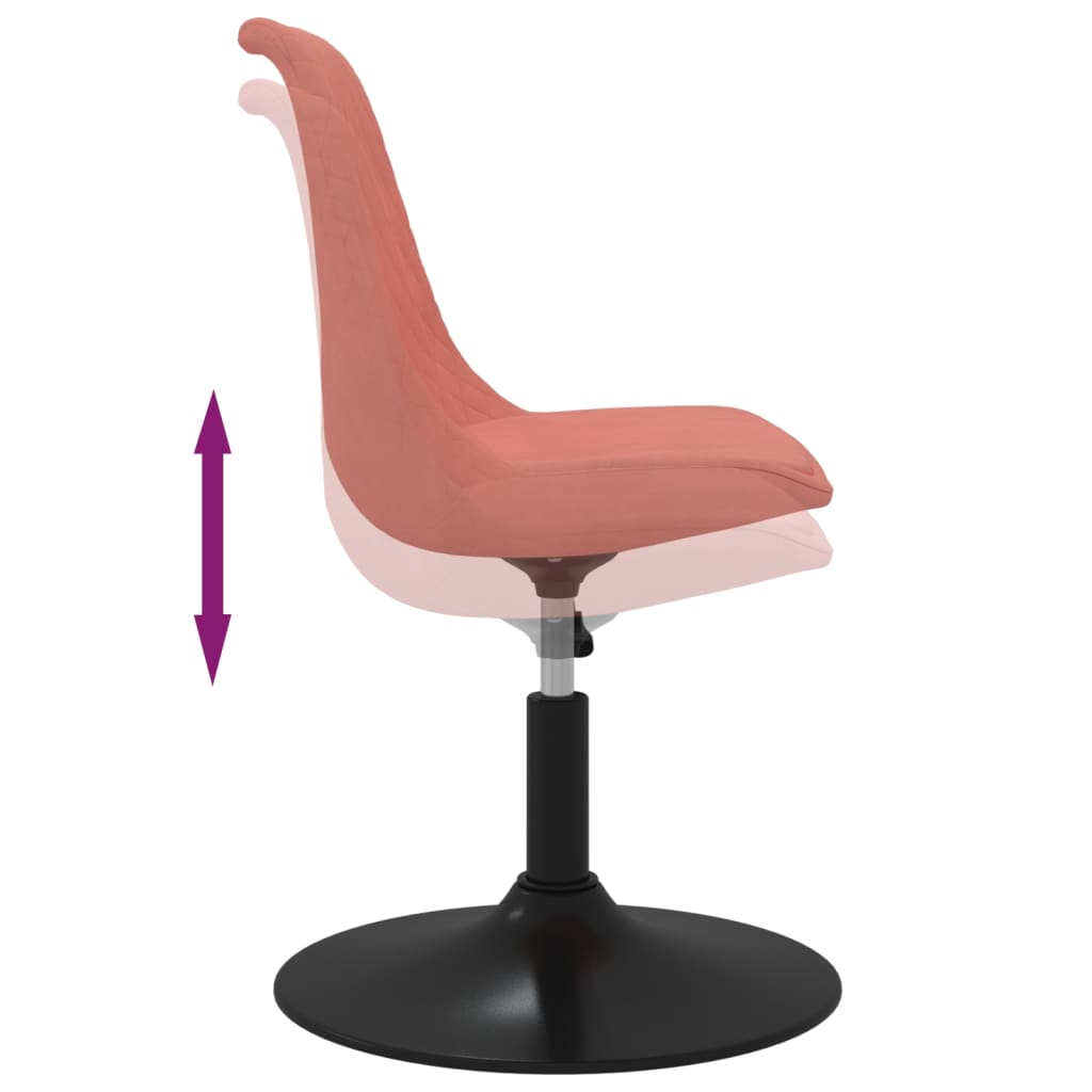 vidaXL Scaune de masă pivotante, 4 buc, roz, catifea