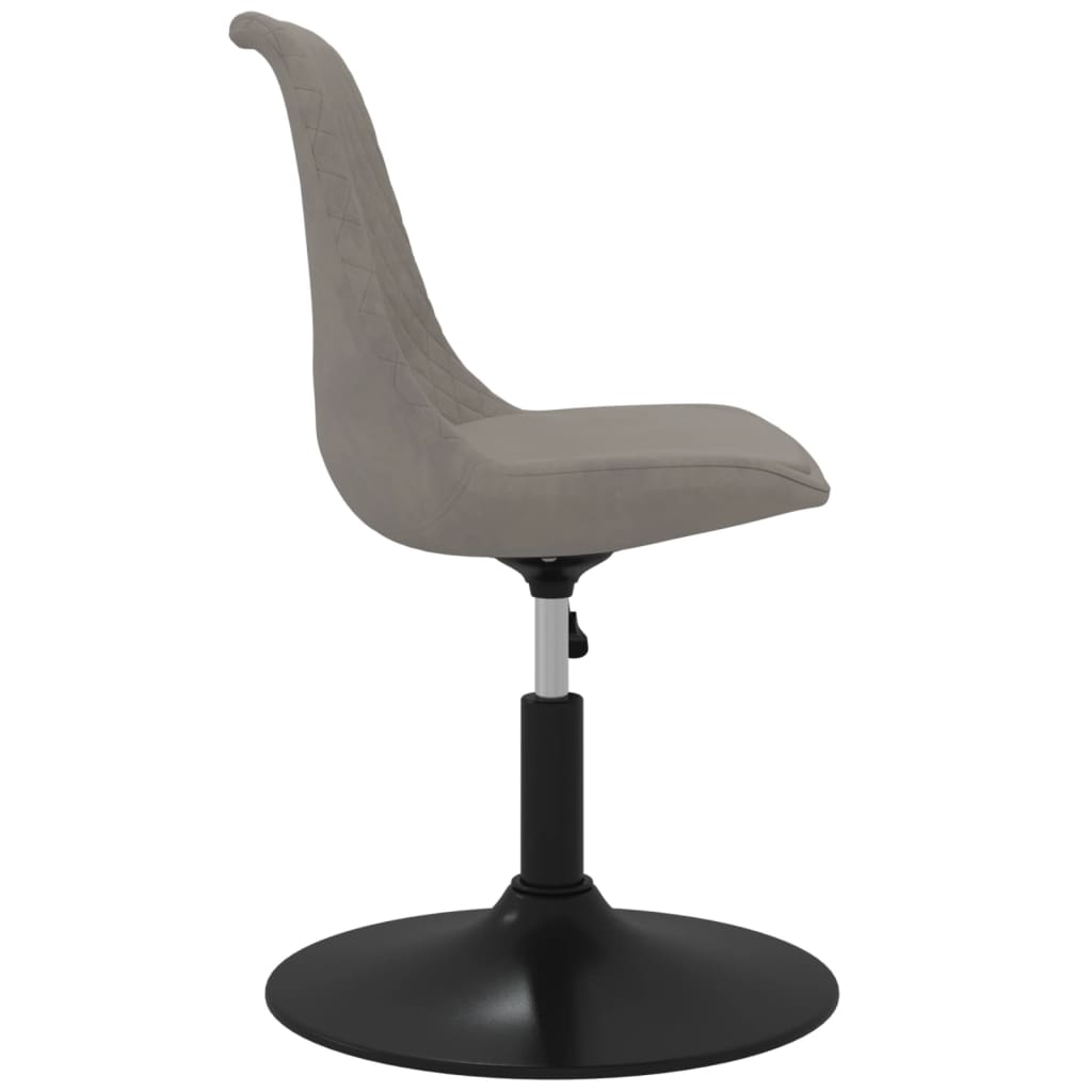 vidaXL Scaune de masă pivotante, 4 buc., gri deschis, catifea vidaXL Scaune de masă pivotante, 4 buc., gri deschis, catifea