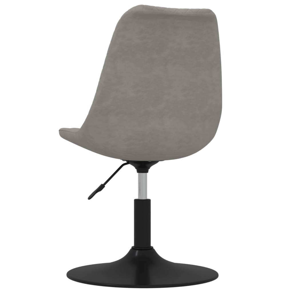 vidaXL Scaune de masă pivotante, 4 buc., gri deschis, catifea vidaXL Scaune de masă pivotante, 4 buc., gri deschis, catifea