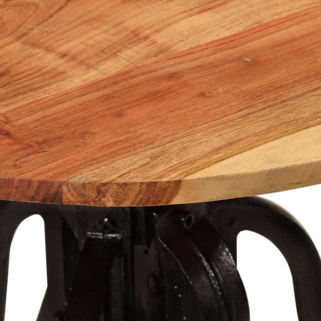 vidaXL Masă laterală, 60x(42-62) cm, lemn masiv de acacia și fontă vidaXL Masă laterală, 60x(42-62) cm, lemn masiv de acacia și fontă