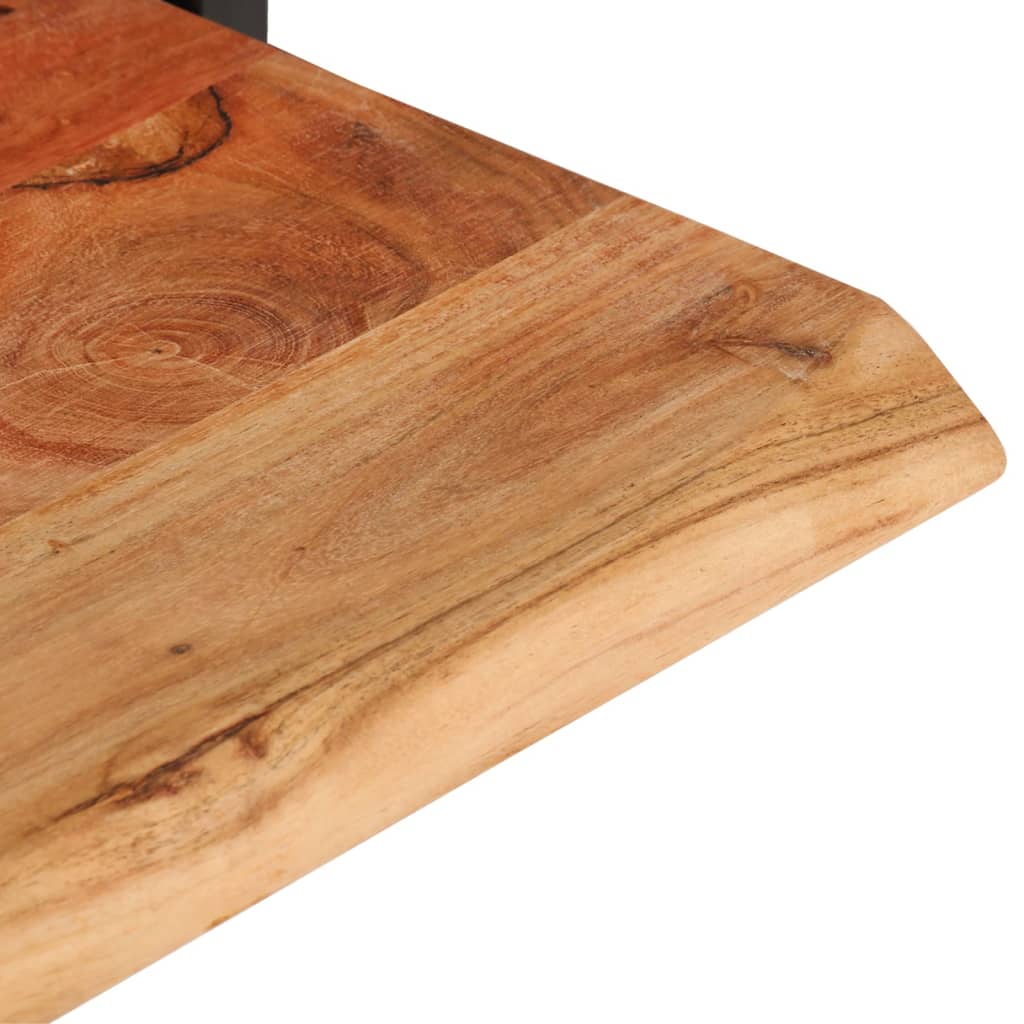 vidaXL Rafturi de perete 2 buc. 100x24x35 cm lemn masiv acacia/oțel vidaXL Rafturi de perete 2 buc. 100x24x35 cm lemn masiv acacia/oțel