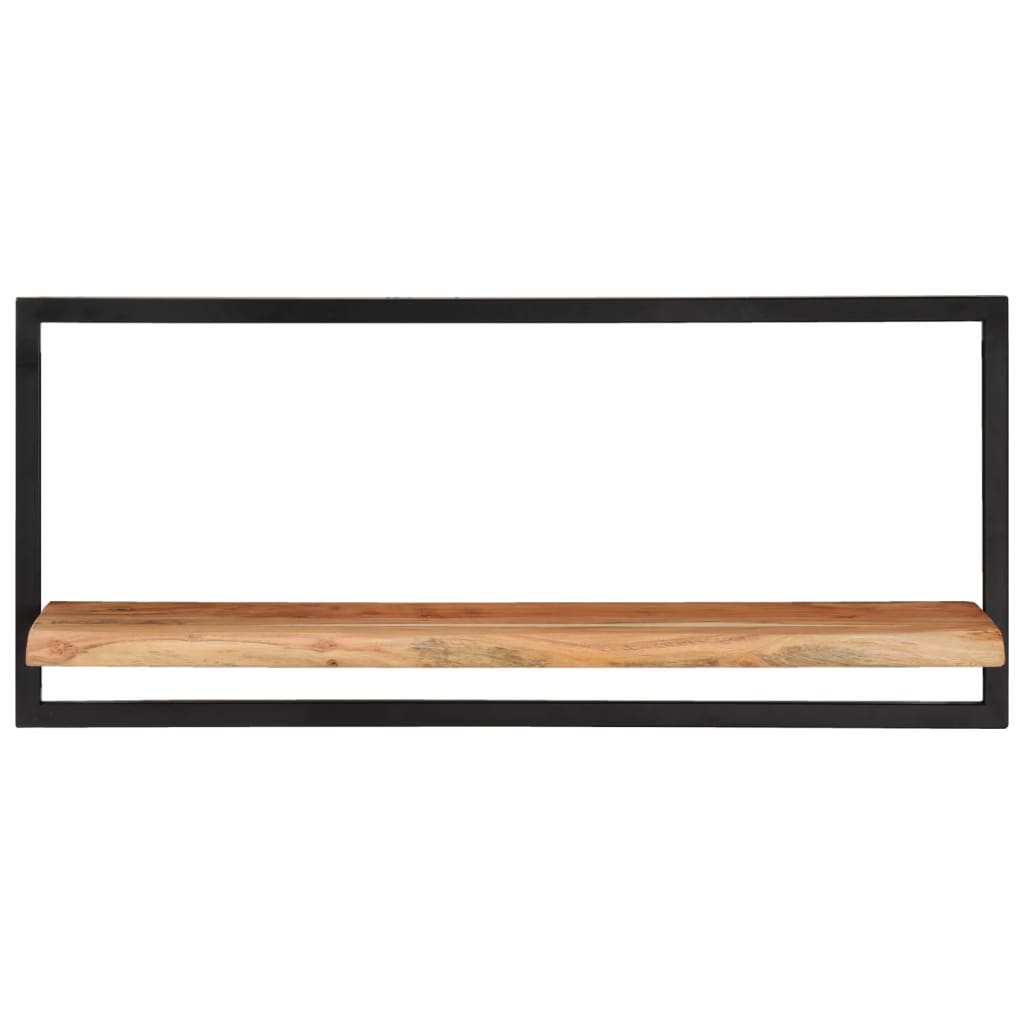 vidaXL Rafturi de perete 2 buc. 80x25x35 cm lemn masiv acacia/oțel vidaXL Rafturi de perete 2 buc. 80x25x35 cm lemn masiv acacia/oțel