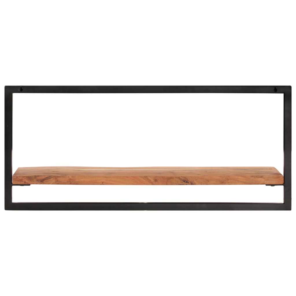 vidaXL Rafturi de perete 2 buc. 80x25x35 cm lemn masiv acacia/oțel vidaXL Rafturi de perete 2 buc. 80x25x35 cm lemn masiv acacia/oțel