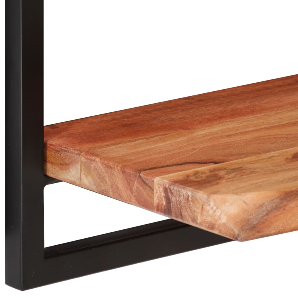 vidaXL Rafturi de perete 2 buc. 80x25x35 cm lemn masiv acacia/oțel vidaXL Rafturi de perete 2 buc. 80x25x35 cm lemn masiv acacia/oțel