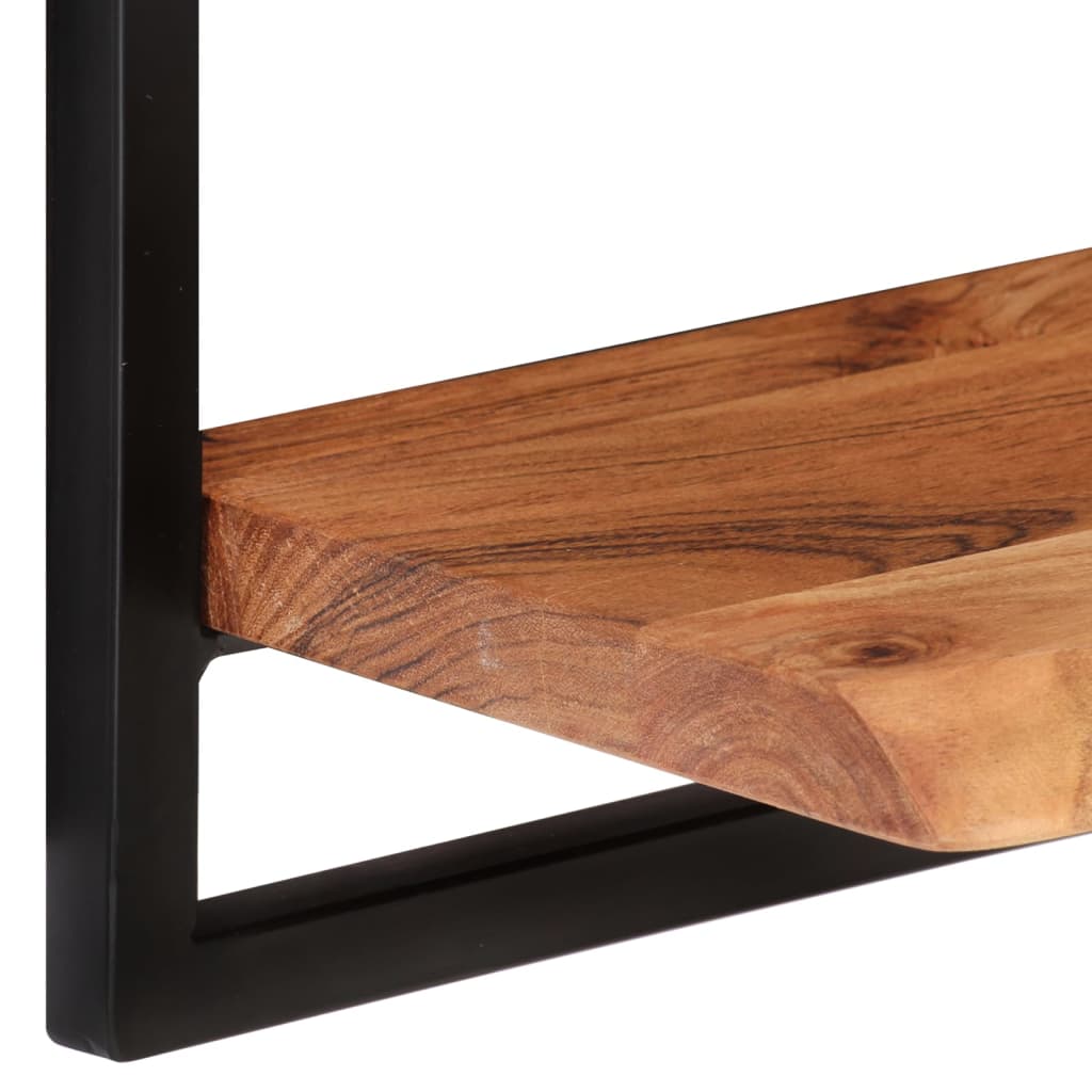 vidaXL Rafturi de perete 2 buc. 40x24x35 cm lemn masiv acacia/oțel vidaXL Rafturi de perete 2 buc. 40x24x35 cm lemn masiv acacia/oțel