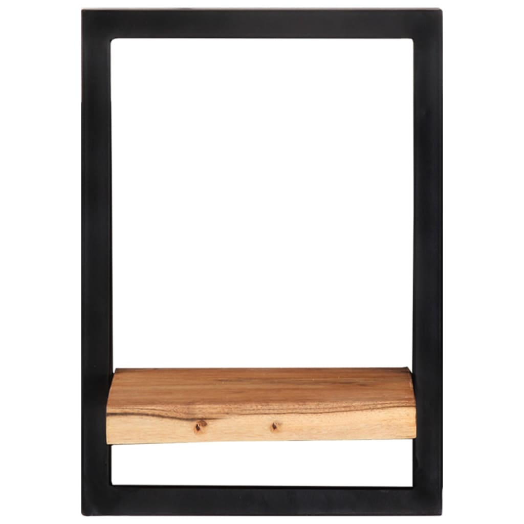 vidaXL Rafturi de perete 2 buc. 25x25x35 cm lemn masiv acacia/oțel vidaXL Rafturi de perete 2 buc. 25x25x35 cm lemn masiv acacia/oțel