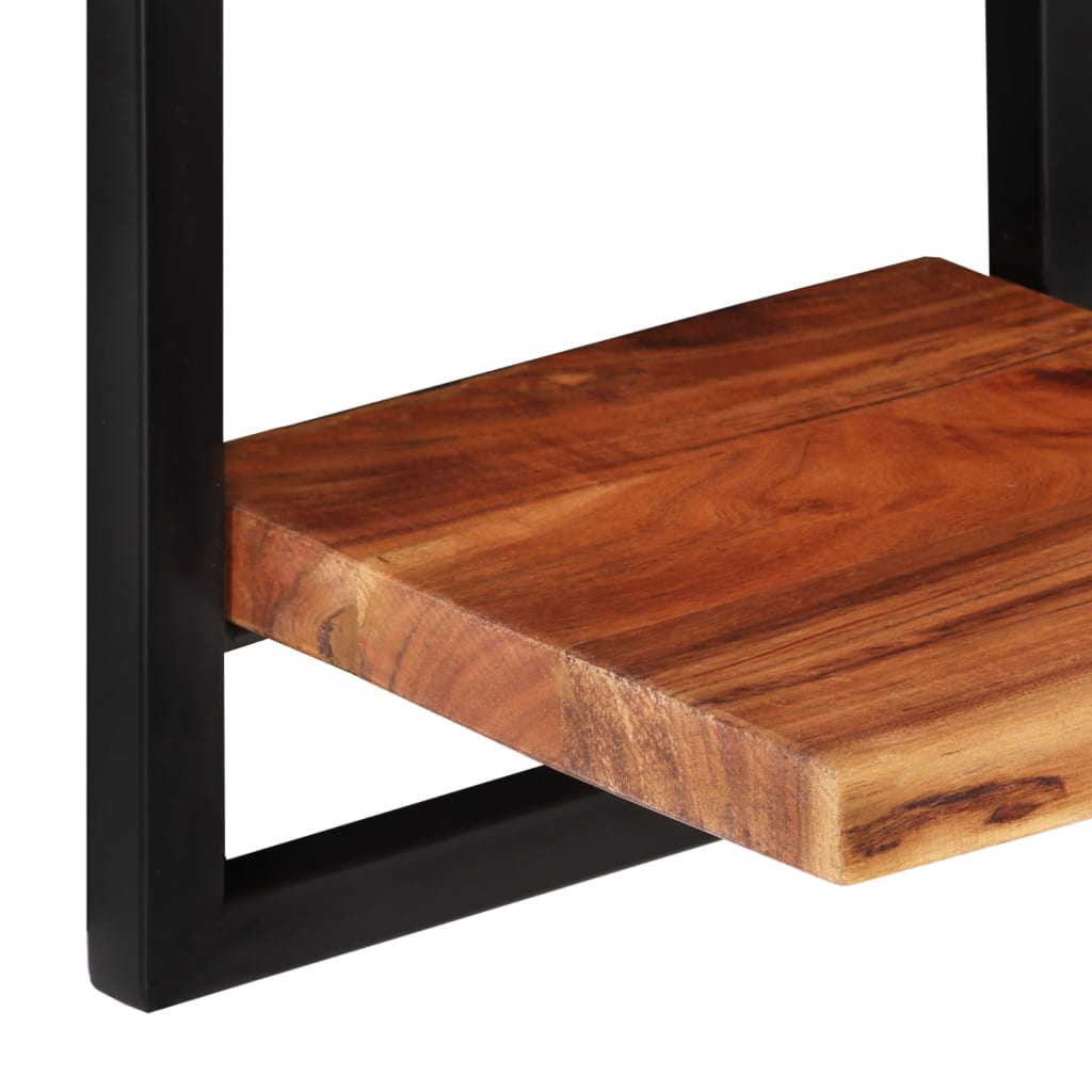 vidaXL Rafturi de perete 2 buc. 25x25x75 cm lemn masiv acacia/oțel vidaXL Rafturi de perete 2 buc. 25x25x75 cm lemn masiv acacia/oțel