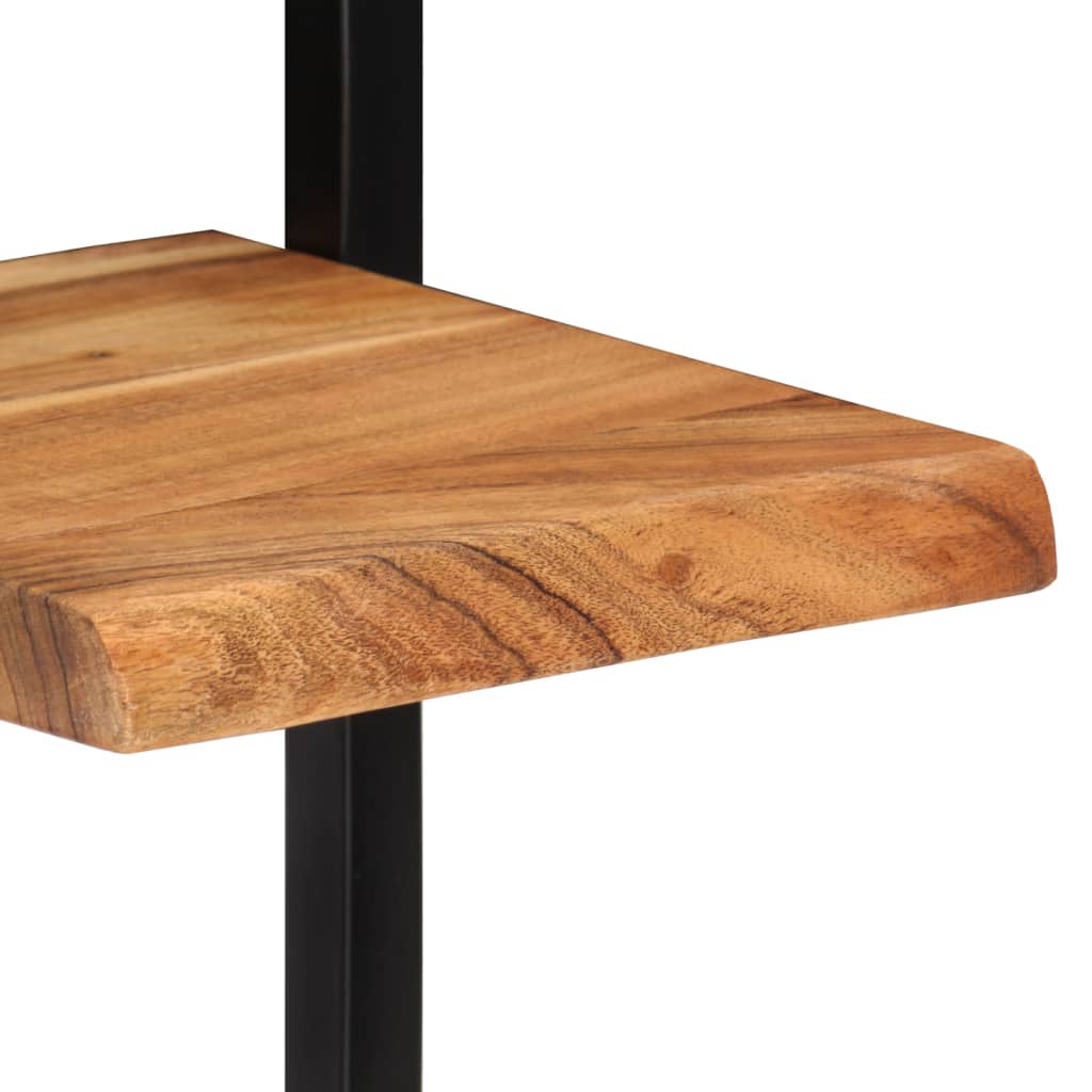 vidaXL Rafturi de perete 2 buc. 25x25x75 cm lemn masiv acacia/oțel vidaXL Rafturi de perete 2 buc. 25x25x75 cm lemn masiv acacia/oțel