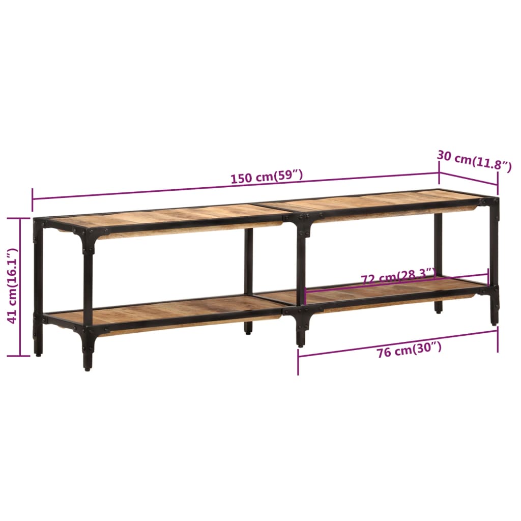 vidaXL Comodă TV, 150x30x41 cm, lemn masiv de mango vidaXL Comodă TV, 150x30x41 cm, lemn masiv de mango