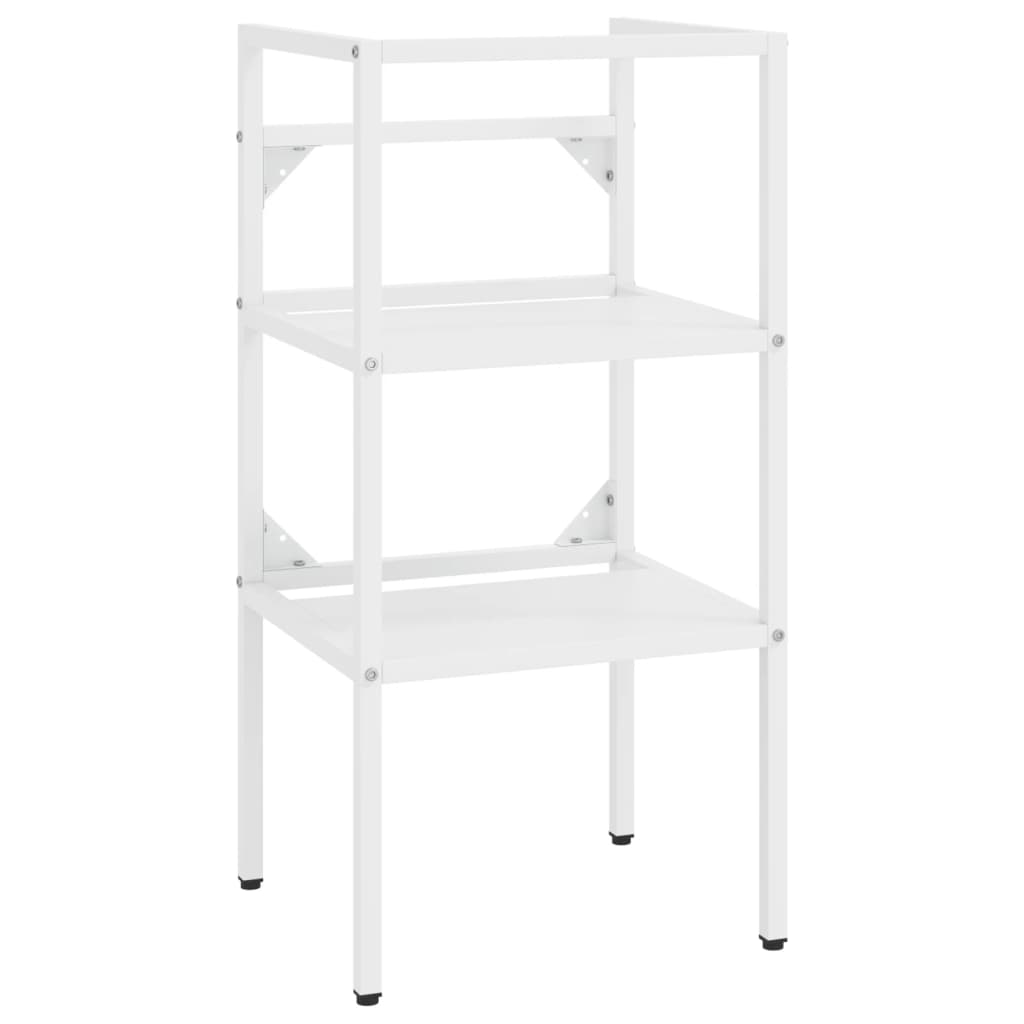 vidaXL Cadru chiuvetă de baie, alb, 40x38x83 cm, fier