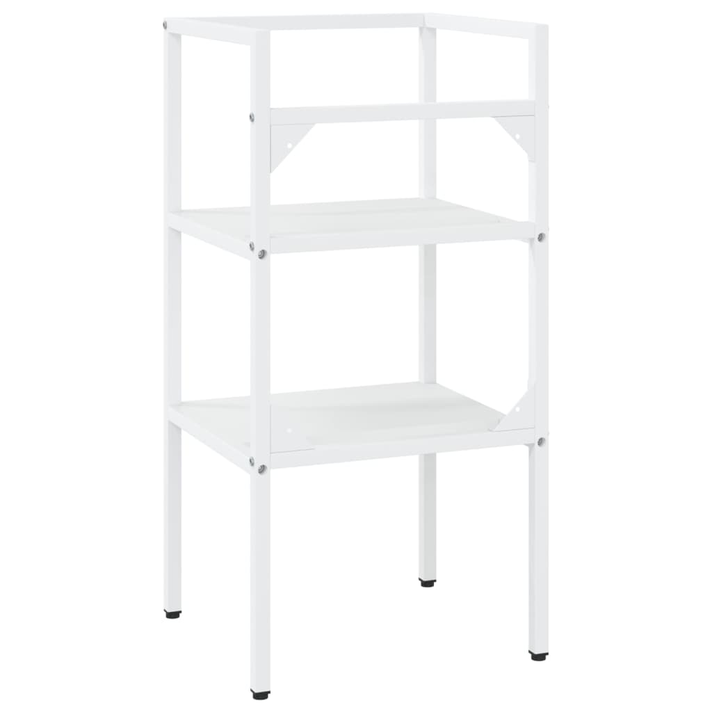 vidaXL Cadru chiuvetă de baie, alb, 40x38x83 cm, fier