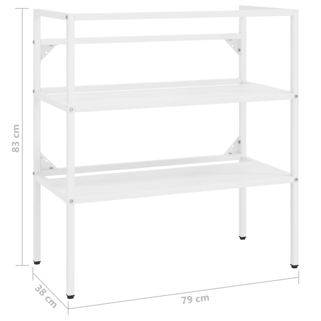 vidaXL Cadru chiuvetă de baie, alb, 79x38x83 cm, fier vidaXL Cadru chiuvetă de baie, alb, 79x38x83 cm, fier
