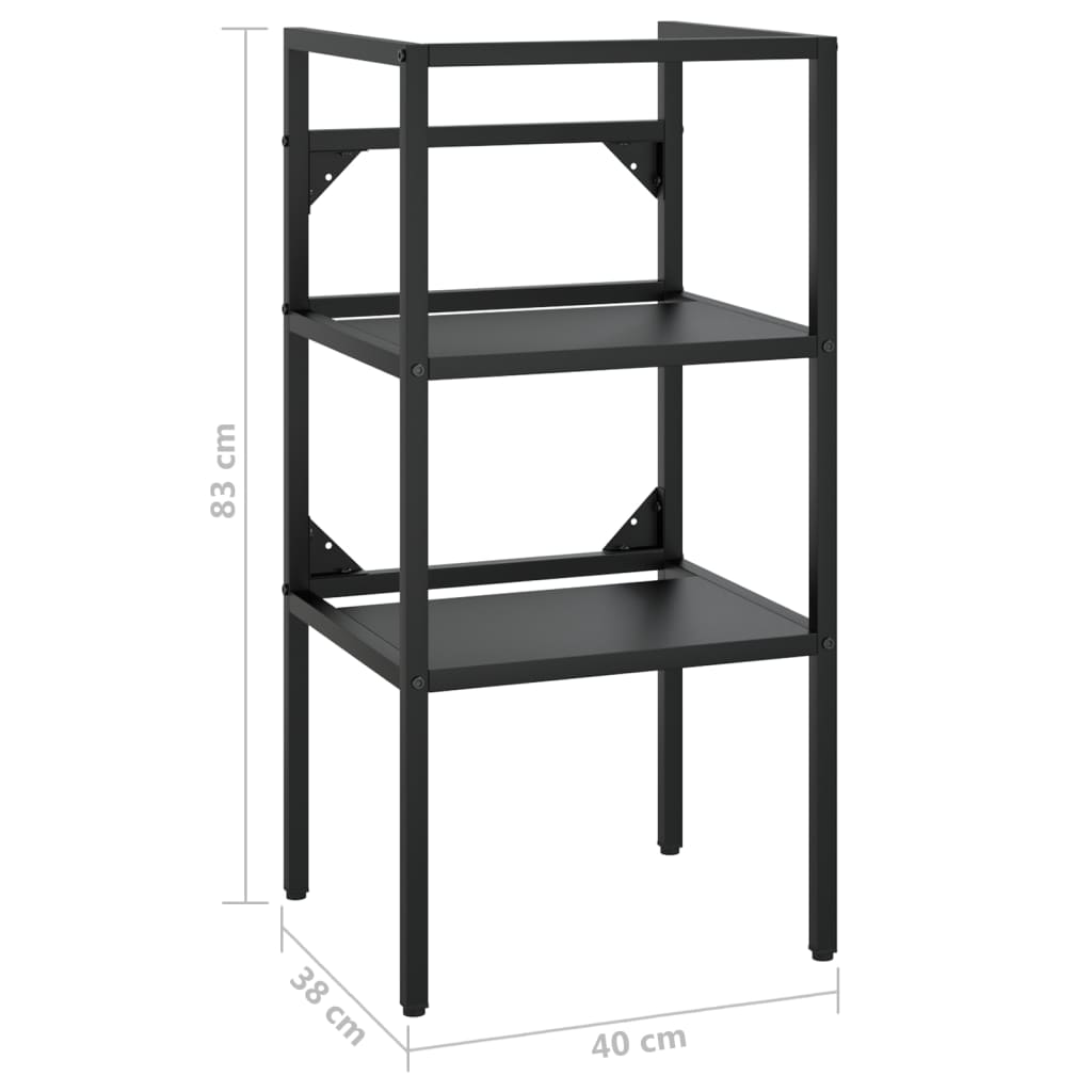 vidaXL Cadru chiuvetă de baie, negru, 40x38x83 cm, fier vidaXL Cadru chiuvetă de baie, negru, 40x38x83 cm, fier