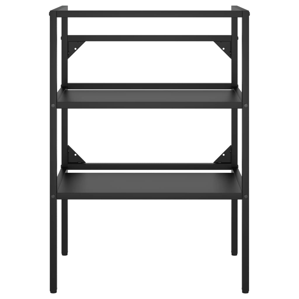 vidaXL Cadru chiuvetă de baie, negru, 59x38x83 cm, fier vidaXL Cadru chiuvetă de baie, negru, 59x38x83 cm, fier