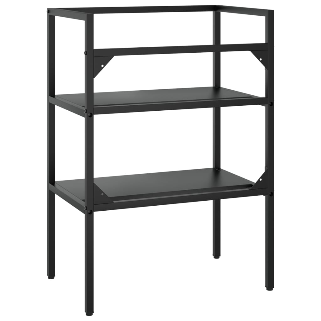 vidaXL Cadru chiuvetă de baie, negru, 59x38x83 cm, fier vidaXL Cadru chiuvetă de baie, negru, 59x38x83 cm, fier