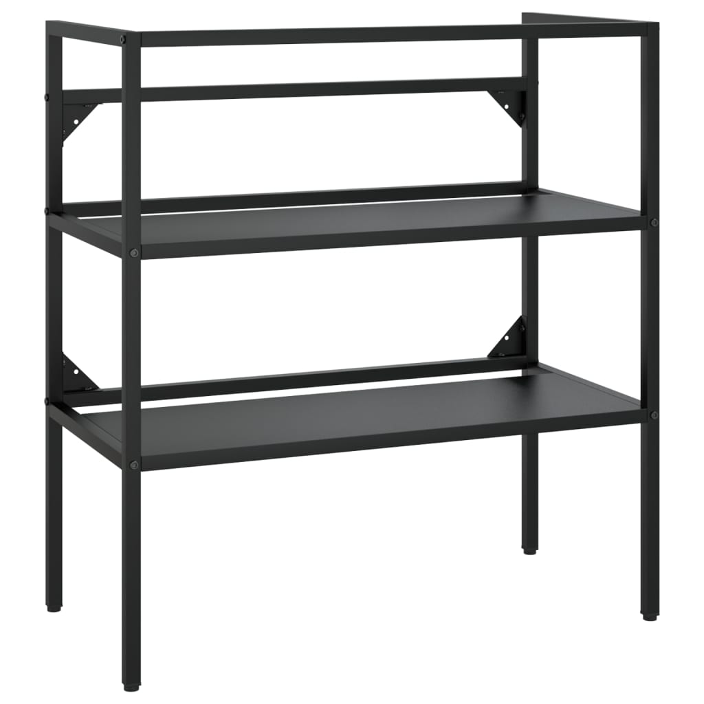 vidaXL Cadru chiuvetă de baie, negru, 79x38x83 cm, fier vidaXL Cadru chiuvetă de baie, negru, 79x38x83 cm, fier