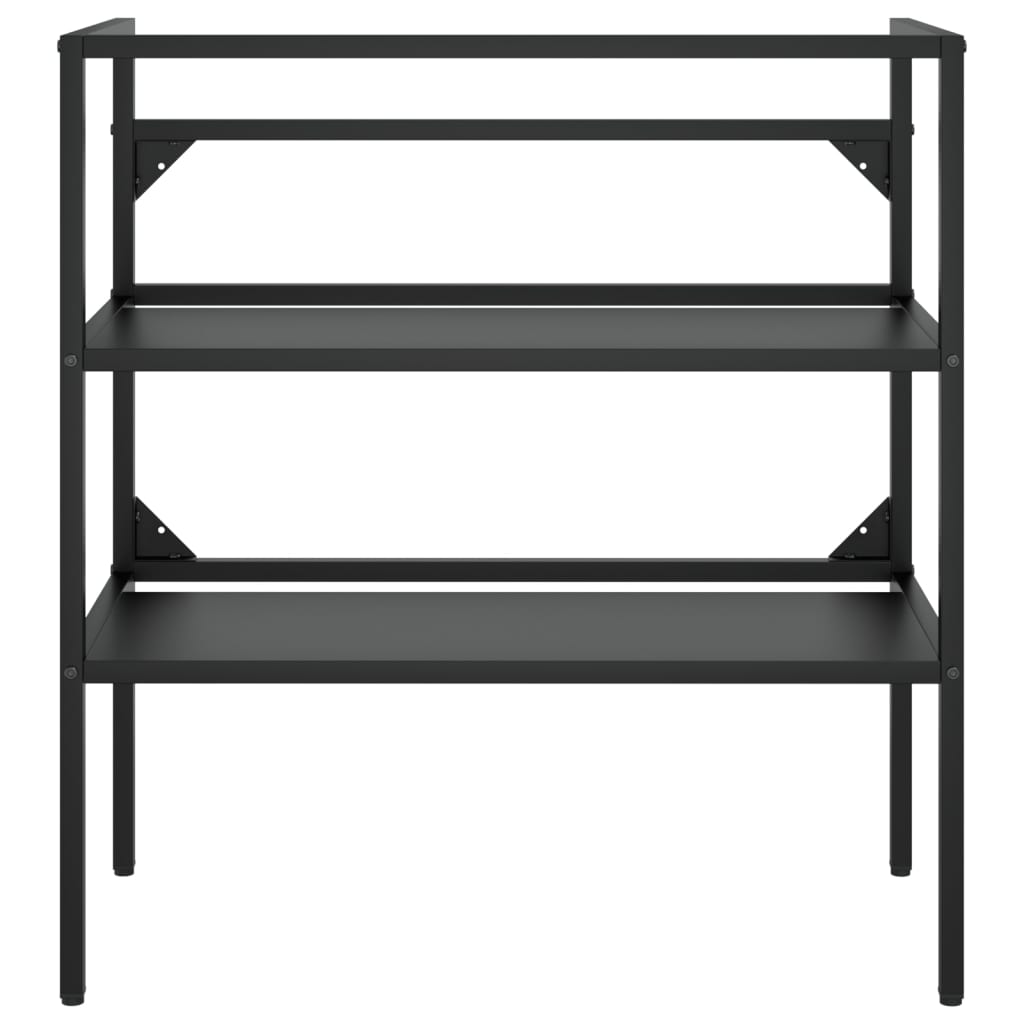 vidaXL Cadru chiuvetă de baie, negru, 79x38x83 cm, fier vidaXL Cadru chiuvetă de baie, negru, 79x38x83 cm, fier