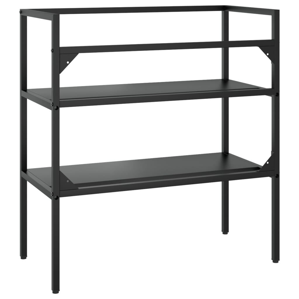 vidaXL Cadru chiuvetă de baie, negru, 79x38x83 cm, fier vidaXL Cadru chiuvetă de baie, negru, 79x38x83 cm, fier