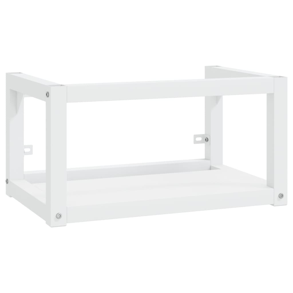 vidaXL Cadru chiuvetă de baie pentru perete, alb, 59x38x31 cm, fier vidaXL Cadru chiuvetă de baie pentru perete, alb, 59x38x31 cm, fier