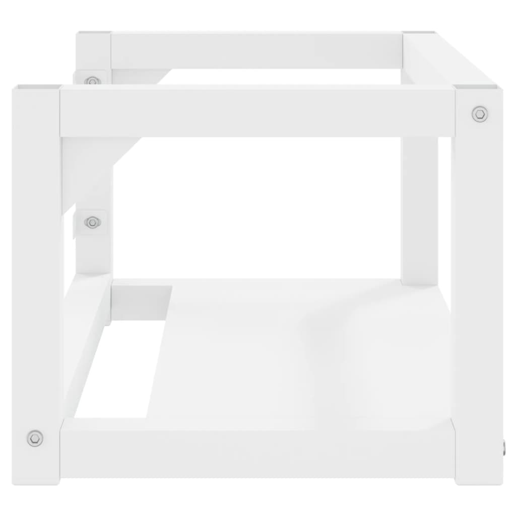 vidaXL Cadru chiuvetă de baie pentru perete, alb, 59x38x31 cm, fier vidaXL Cadru chiuvetă de baie pentru perete, alb, 59x38x31 cm, fier