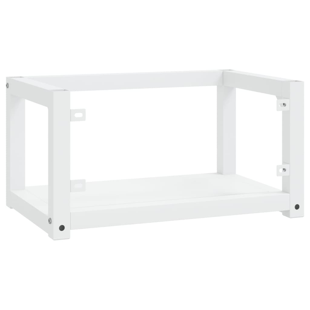 vidaXL Cadru chiuvetă de baie pentru perete, alb, 59x38x31 cm, fier vidaXL Cadru chiuvetă de baie pentru perete, alb, 59x38x31 cm, fier