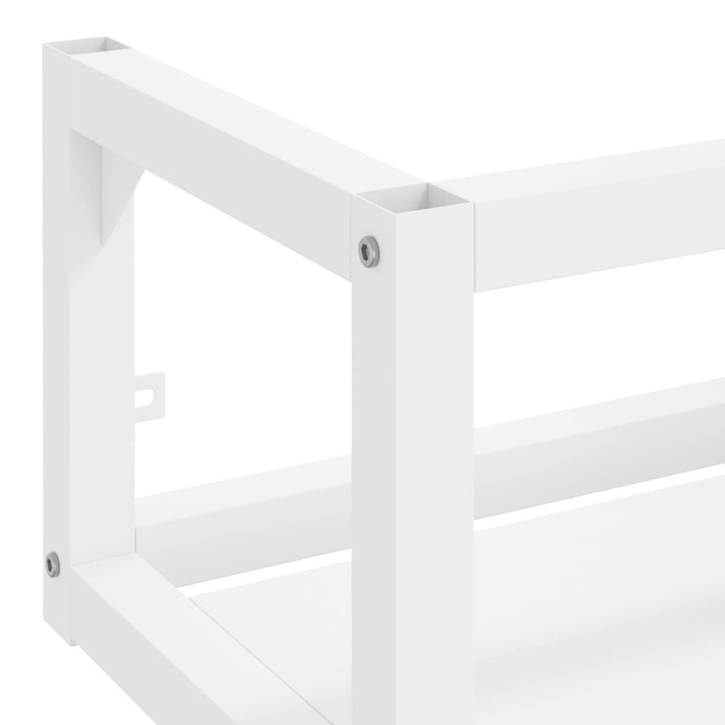 vidaXL Cadru chiuvetă de baie pentru perete, alb, 59x38x31 cm, fier vidaXL Cadru chiuvetă de baie pentru perete, alb, 59x38x31 cm, fier
