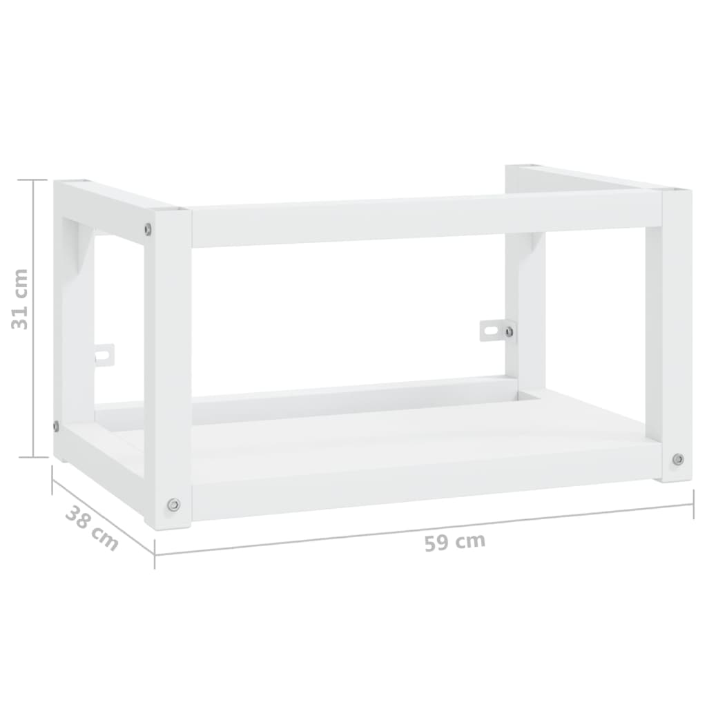 vidaXL Cadru chiuvetă de baie pentru perete, alb, 59x38x31 cm, fier vidaXL Cadru chiuvetă de baie pentru perete, alb, 59x38x31 cm, fier
