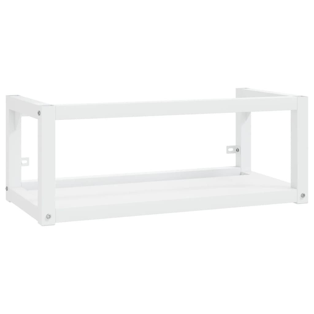 vidaXL Cadru chiuvetă de baie pentru perete, alb, 79x38x31 cm, fier vidaXL Cadru chiuvetă de baie pentru perete, alb, 79x38x31 cm, fier