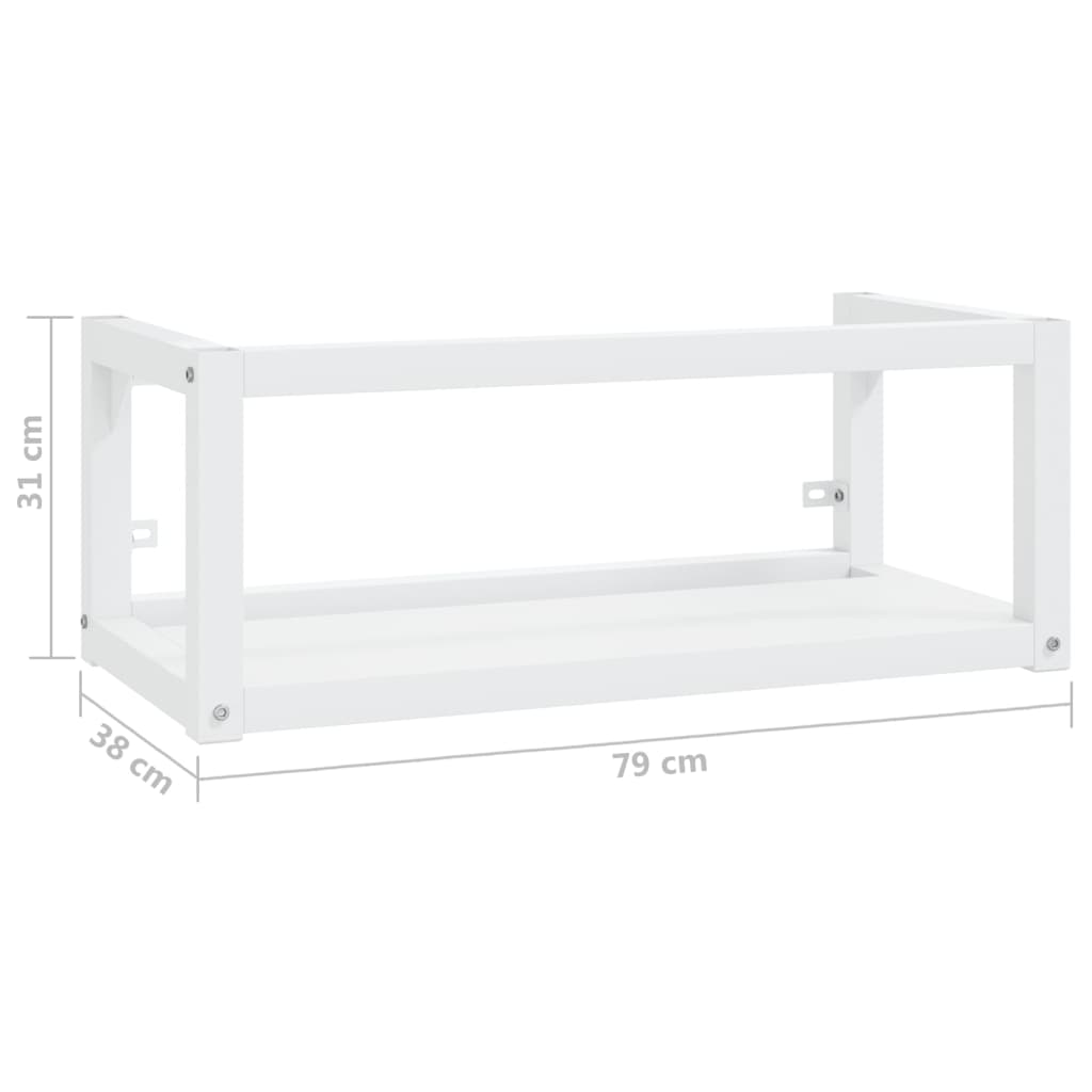 vidaXL Cadru chiuvetă de baie pentru perete, alb, 79x38x31 cm, fier vidaXL Cadru chiuvetă de baie pentru perete, alb, 79x38x31 cm, fier