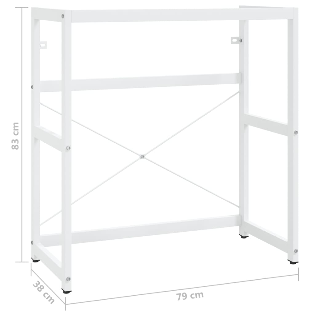 vidaXL Cadru chiuvetă de baie, alb, 79x38x83 cm, fier vidaXL Cadru chiuvetă de baie, alb, 79x38x83 cm, fier