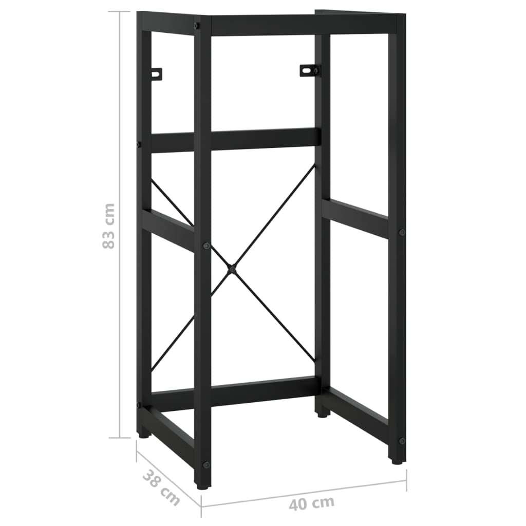 vidaXL Cadru chiuvetă de baie, negru, 40x38x83 cm, fier vidaXL Cadru chiuvetă de baie, negru, 40x38x83 cm, fier