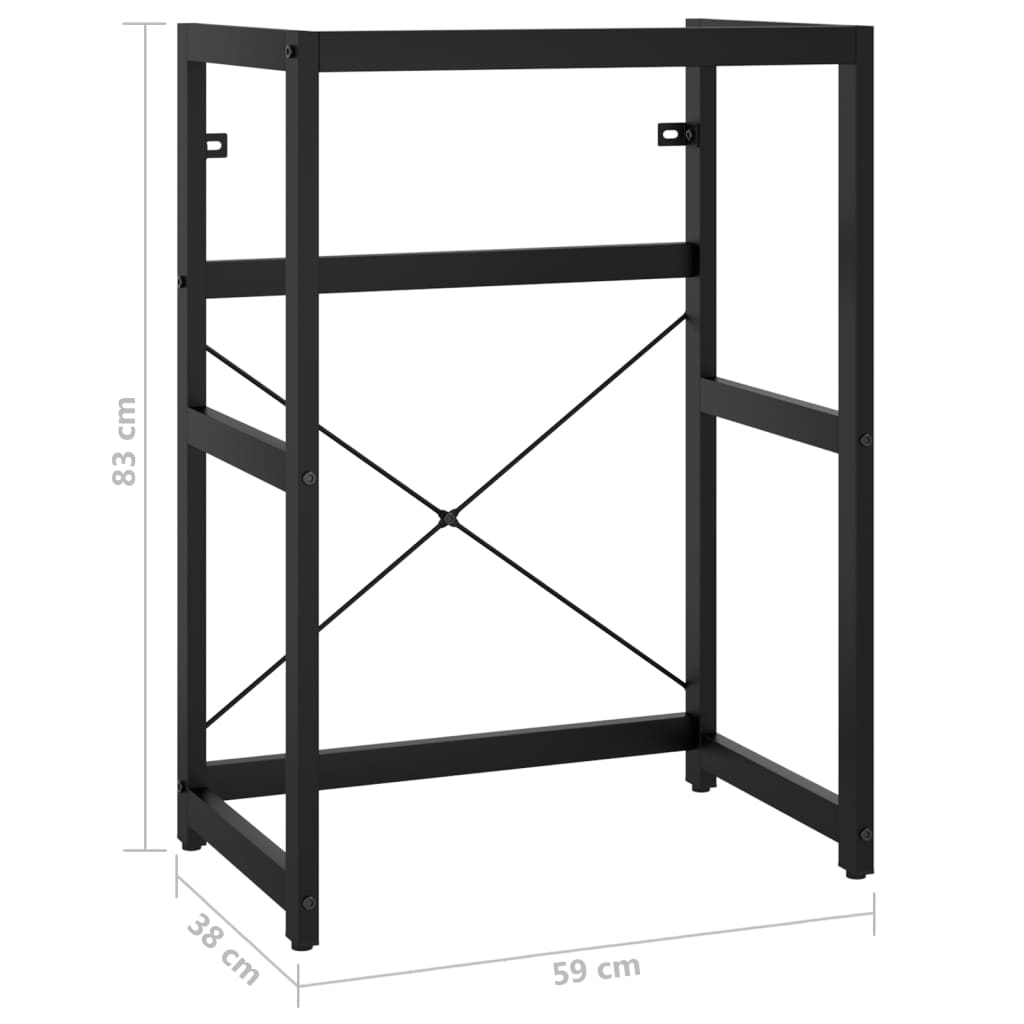 vidaXL Cadru chiuvetă de baie, negru, 59x38x83 cm, fier vidaXL Cadru chiuvetă de baie, negru, 59x38x83 cm, fier