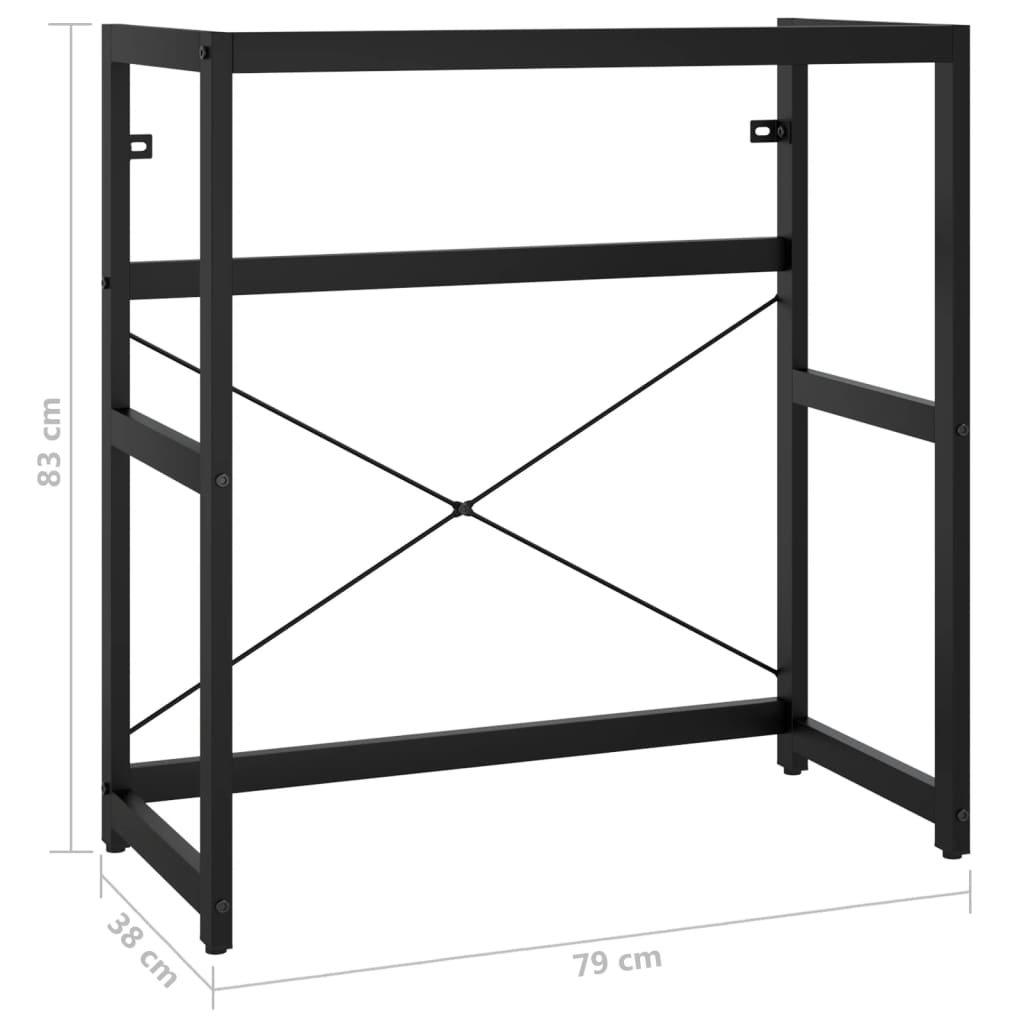 vidaXL Cadru chiuvetă de baie, negru, 79x38x83 cm, fier vidaXL Cadru chiuvetă de baie, negru, 79x38x83 cm, fier