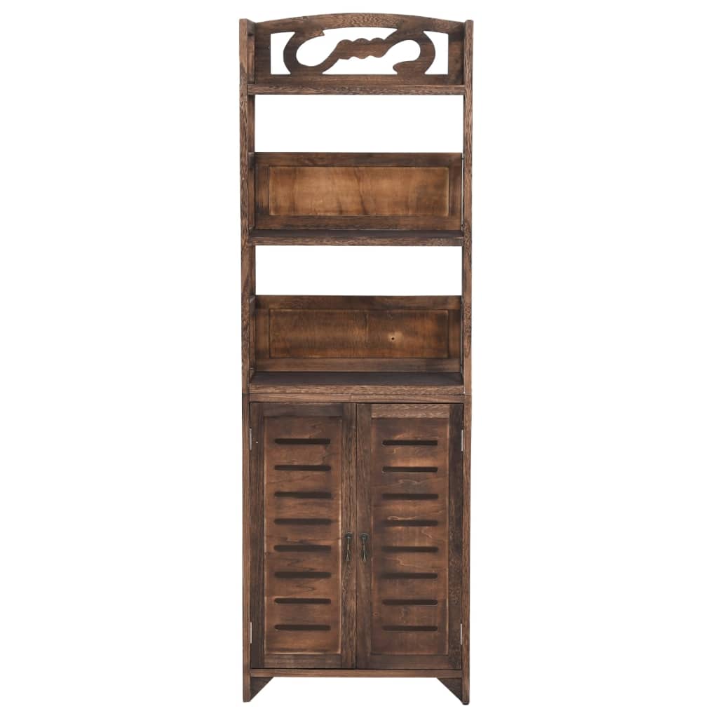 vidaXL Bibliotecă maro închis, 46x24x140 cm, lemn masiv de paulownia vidaXL Bibliotecă maro închis, 46x24x140 cm, lemn masiv de paulownia