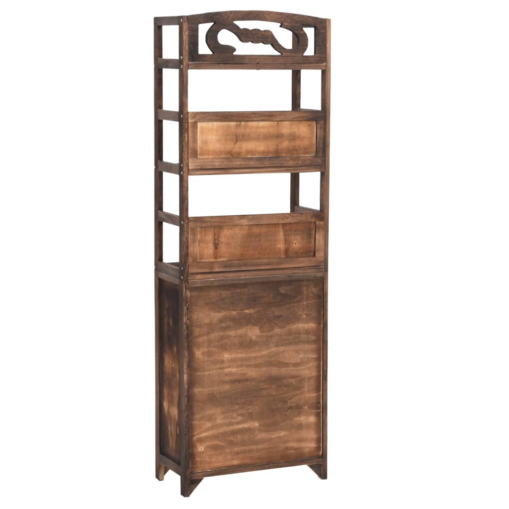 vidaXL Bibliotecă maro închis, 46x24x140 cm, lemn masiv de paulownia vidaXL Bibliotecă maro închis, 46x24x140 cm, lemn masiv de paulownia