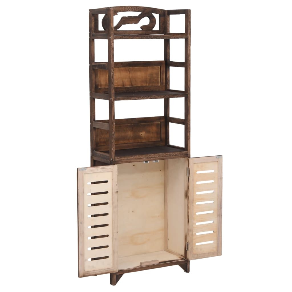 vidaXL Bibliotecă maro închis, 46x24x140 cm, lemn masiv de paulownia vidaXL Bibliotecă maro închis, 46x24x140 cm, lemn masiv de paulownia