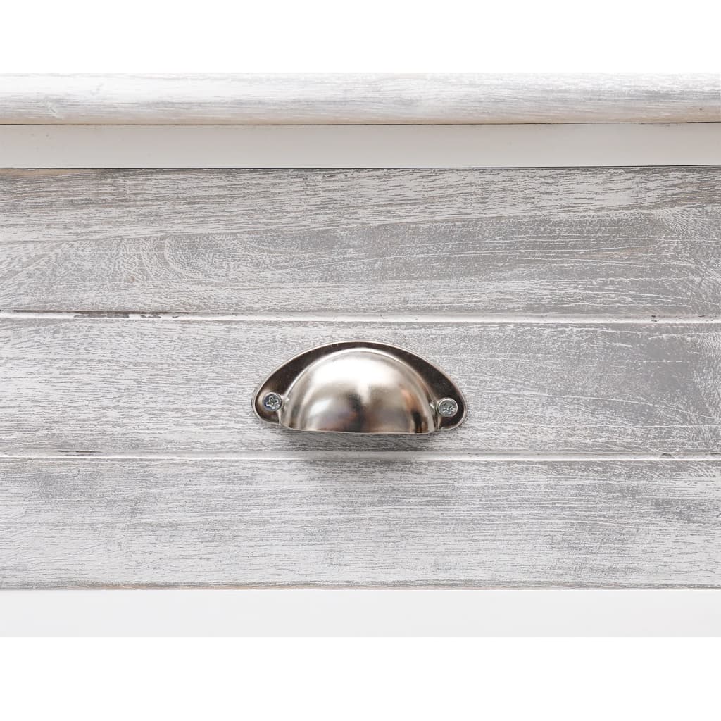 vidaXL Dulap, gri antichizat, 108x30x76 cm, lemn masiv de paulownia