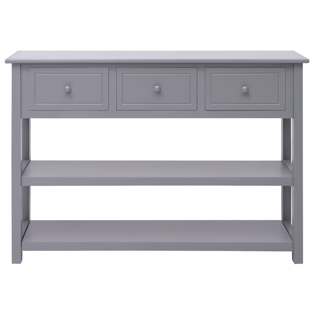 vidaXL Dulap, gri, 108x30x76 cm, lemn masiv paulownia