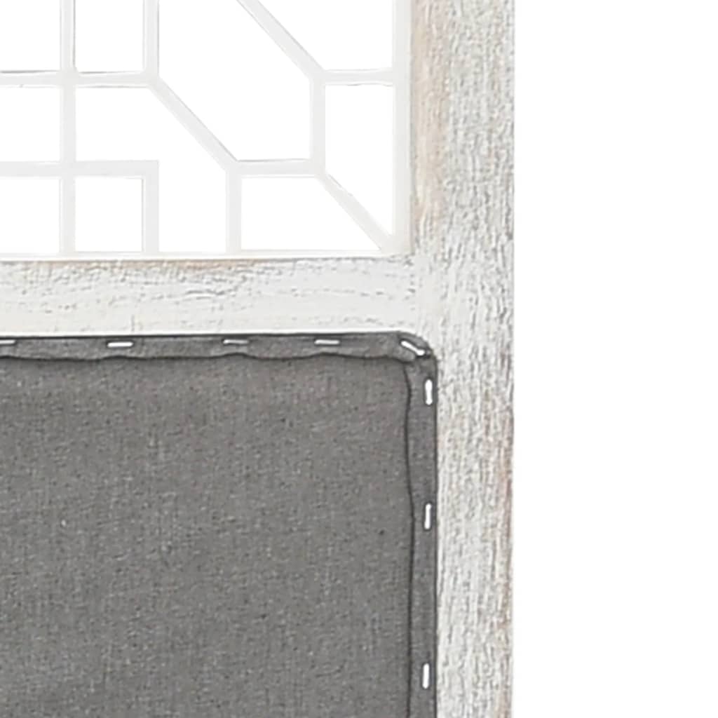 vidaXL Paravan de cameră cu 4 panouri, gri, 140x165 cm, textil vidaXL Paravan de cameră cu 4 panouri, gri, 140x165 cm, textil