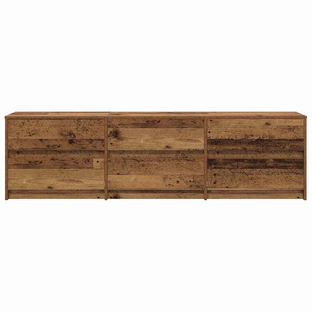 vidaXL Cabinet TV cu lumini cu bandă LED cu sertar cu depozitare Maro 180 x 34 x 50 cm