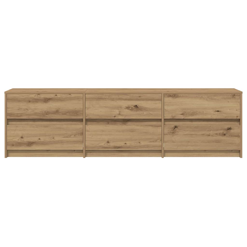 vidaXL Cabinet TV cu lumini cu bandă LED cu sertar cu depozitare Maro 181 x 34 x 50 cm vidaXL Cabinet TV cu lumini cu bandă LED cu sertar cu depozitare Maro 181 x 34 x 50 cm
