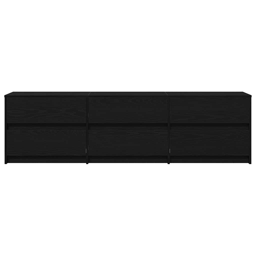 vidaXL Cabinet TV cu sertar Negru 182 x 34 x 50 cm Lemn compozit vidaXL Cabinet TV cu sertar Negru 182 x 34 x 50 cm Lemn compozit