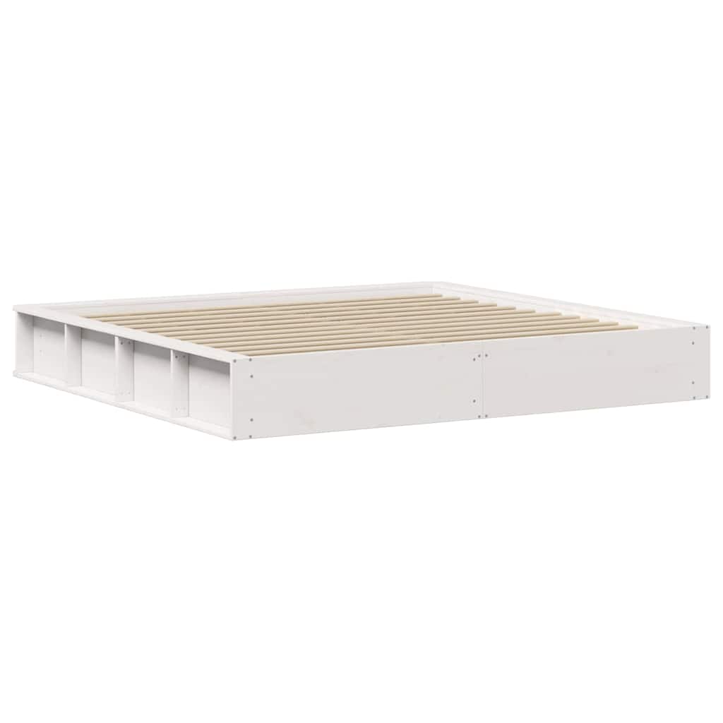 vidaXL Cadru de pat cu depozitare Alb 200 x 200 cm lemn vidaXL Cadru de pat cu depozitare Alb 200 x 200 cm lemn
